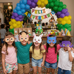 Máscaras Tema Bolofofos Em Eva Para Lembrancinha De Aniversário Infantil Com 10 Unidades