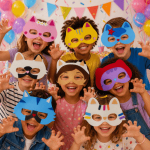 Máscaras Casa Mágica da Gabby Em Eva Para Lembrancinha De Festa Infantil Com 10 Unidades