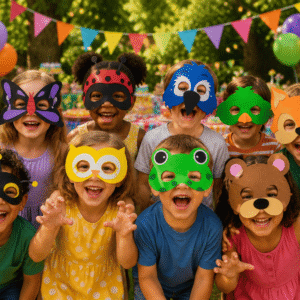 Máscaras Jardim/Bosque Encantado Em Eva Para Lembrancinha De Festa Infantil Com 10 Unidades