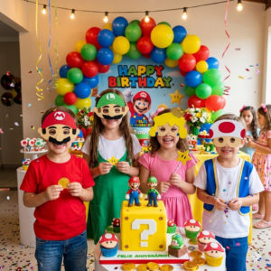 Máscaras Super Mário Bros Em Eva Para Lembrancinha Festa Infantil Com 10 Unidades