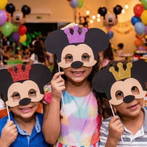Máscaras Mickey E Minie Realeza Em Eva Para Lembrancinha Festa Infantil Com 10 Unidades