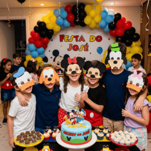 Máscaras Casa Do Mickey Mouse Em Eva Para Lembrancinha De Festa Infantil Com 10 Unidades