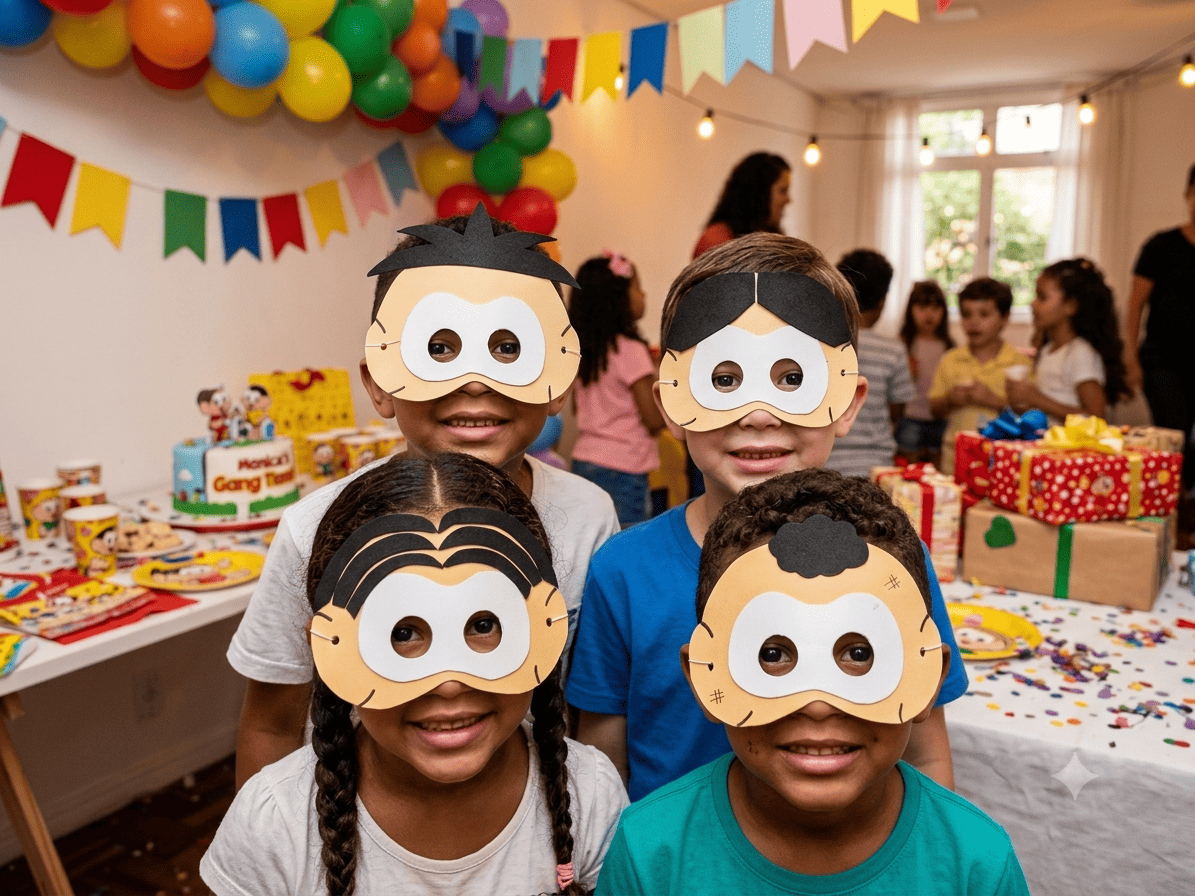 Máscaras Turma Da Mônica Em Eva Para Lembrancinha De Festa Infantil Com 10 Unidades