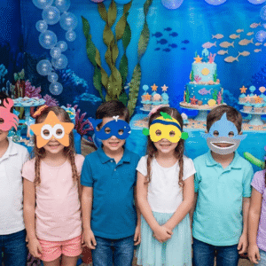 Máscaras Fundo Do Mar Em Eva Para Lembrancinha Festa Infantil Com 10 Unidades