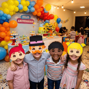 Máscaras Mundo Bita Em Eva Para Lembrancinha De Festa Infantil Com 10 Unidades