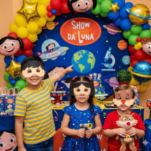 Máscaras Show Da Luna Toda Em Eva Para Lembrancinha De Festa Infantil Com 10 Unidades