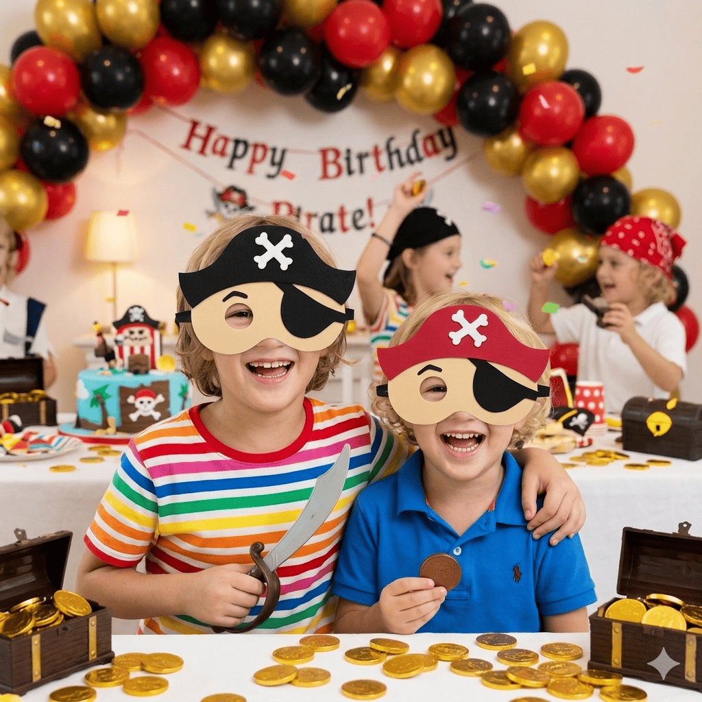 Máscaras Piratas Em Eva Para Lembrancinha De Festa Infantil Com 10 Unidades