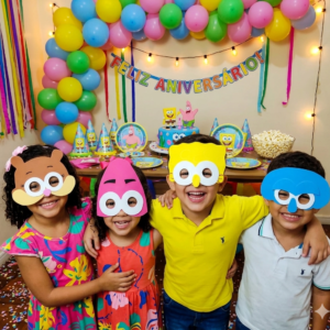 Máscaras Bob Esponja Em Eva Para Lembrancinha De Festa Infantil Com 10 Unidades