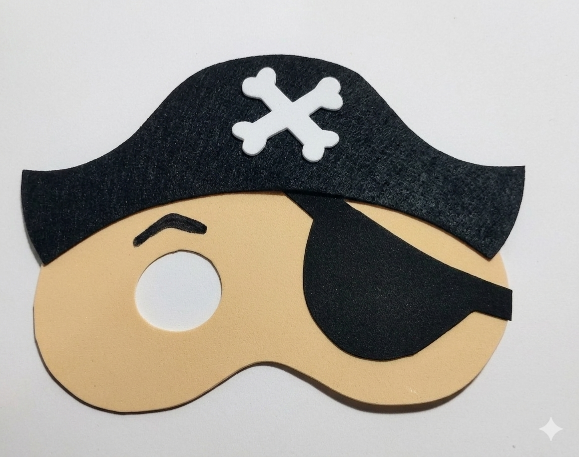 Máscaras Piratas Em Eva Para Lembrancinha De Festa Infantil Com 10 Unidades - Imagem 3