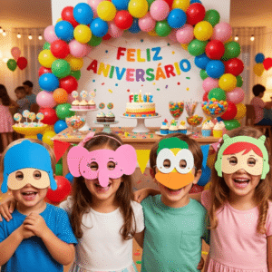 Máscaras Pocoyo E Seus Amigos Em Eva Para Lembraninha De Aniversário Infantil Com 10 Unidades