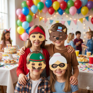 Máscaras Chapeuzinho Vermelho Em Eva Para Lembrancinha Festa Infantil Com 10 Unidades