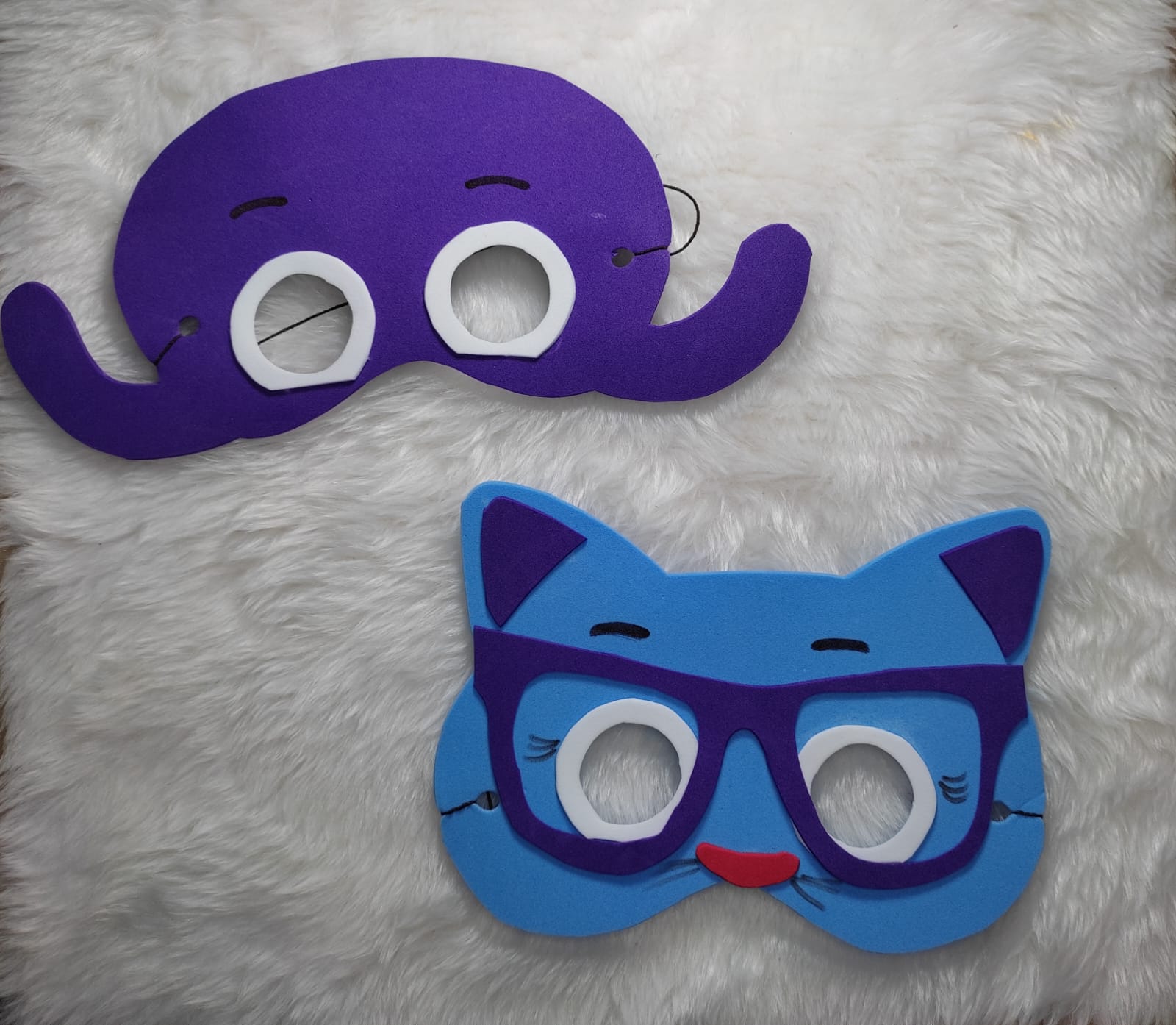 Máscaras Tema Bolofofos Em Eva Para Lembrancinha De Aniversário Infantil Com 10 Unidades - Imagem 3