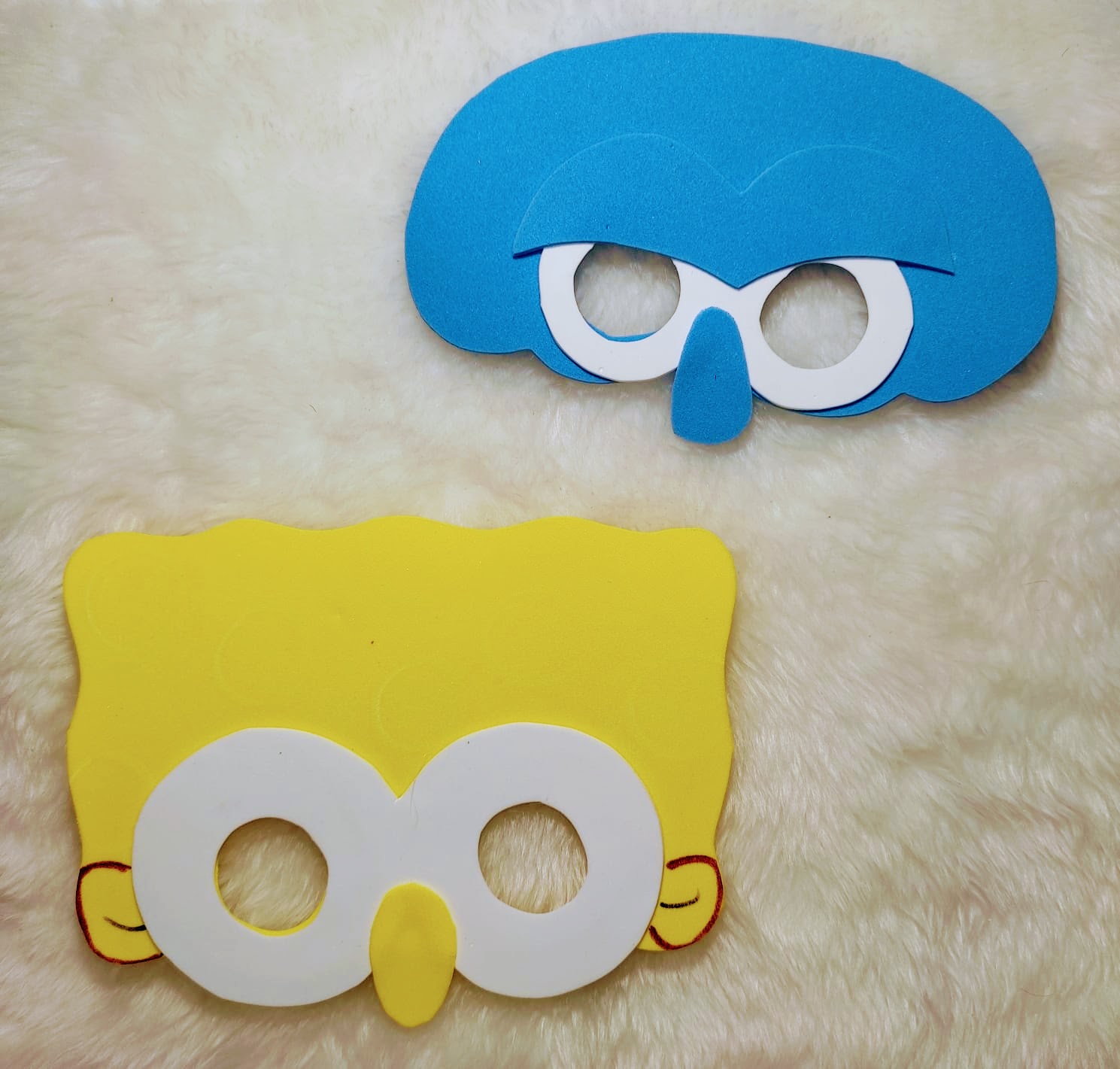 Máscaras Bob Esponja Em Eva Para Lembrancinha De Festa Infantil Com 10 Unidades - Imagem 4