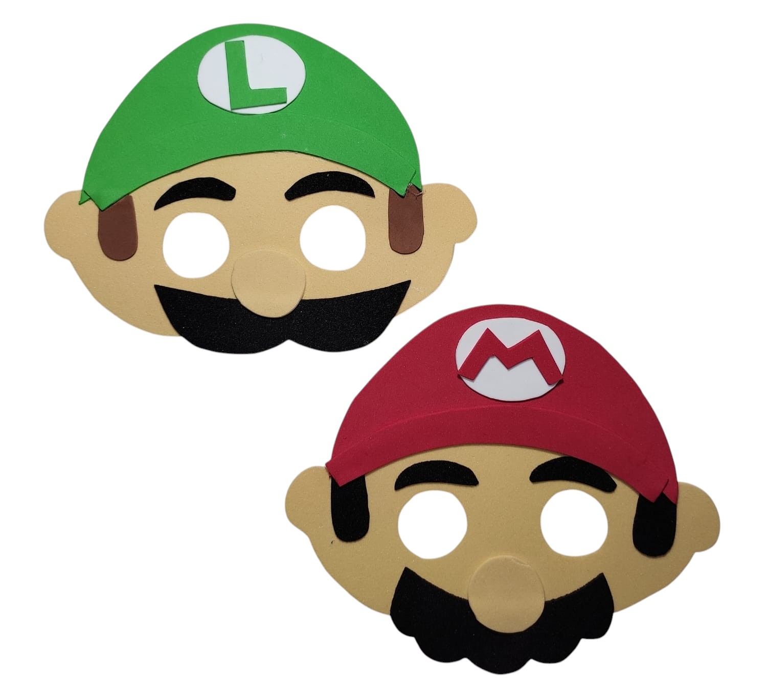 Máscaras Super Mário Bros Em Eva Para Lembrancinha Festa Infantil Com 10 Unidades - Imagem 2