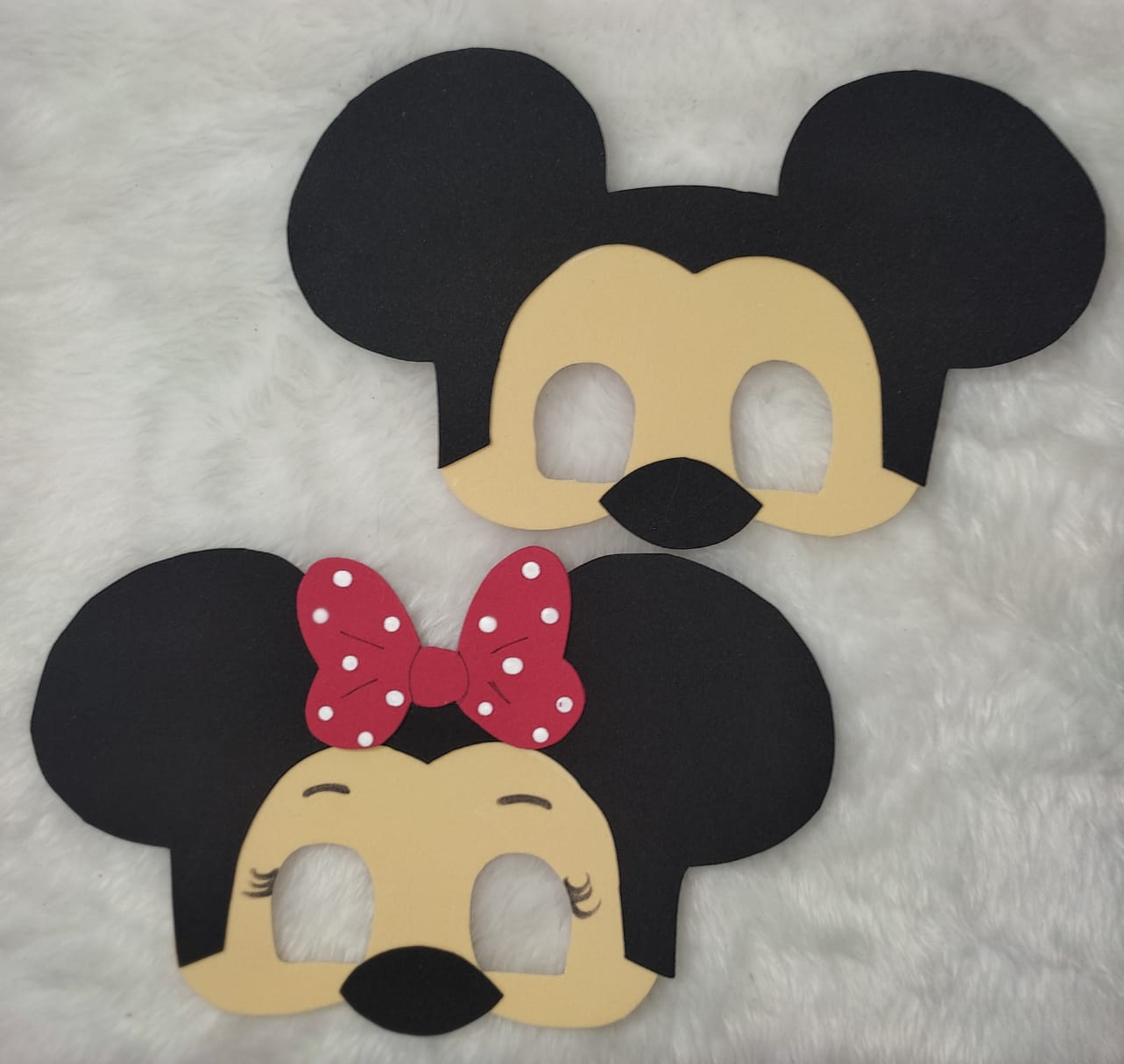 Máscaras Mickey E Minie Em Eva Para Lembrancinha Festa Infantil Com 10 Unidades - Imagem 2