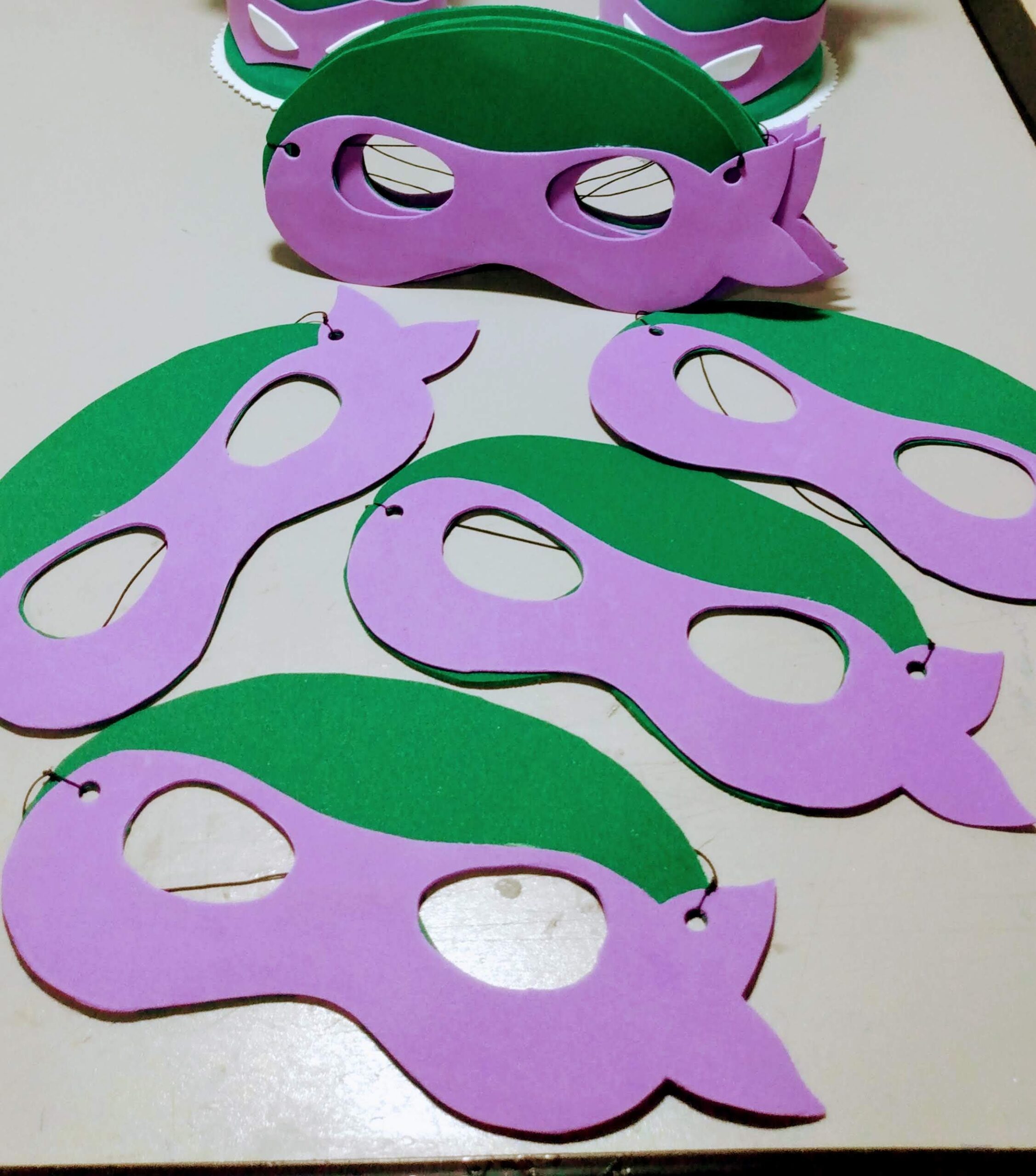 Máscaras Tartaruga Ninja Toda Em Eva Para Lembrancinha De Festa Infantil Com 10 Unidades - Imagem 5