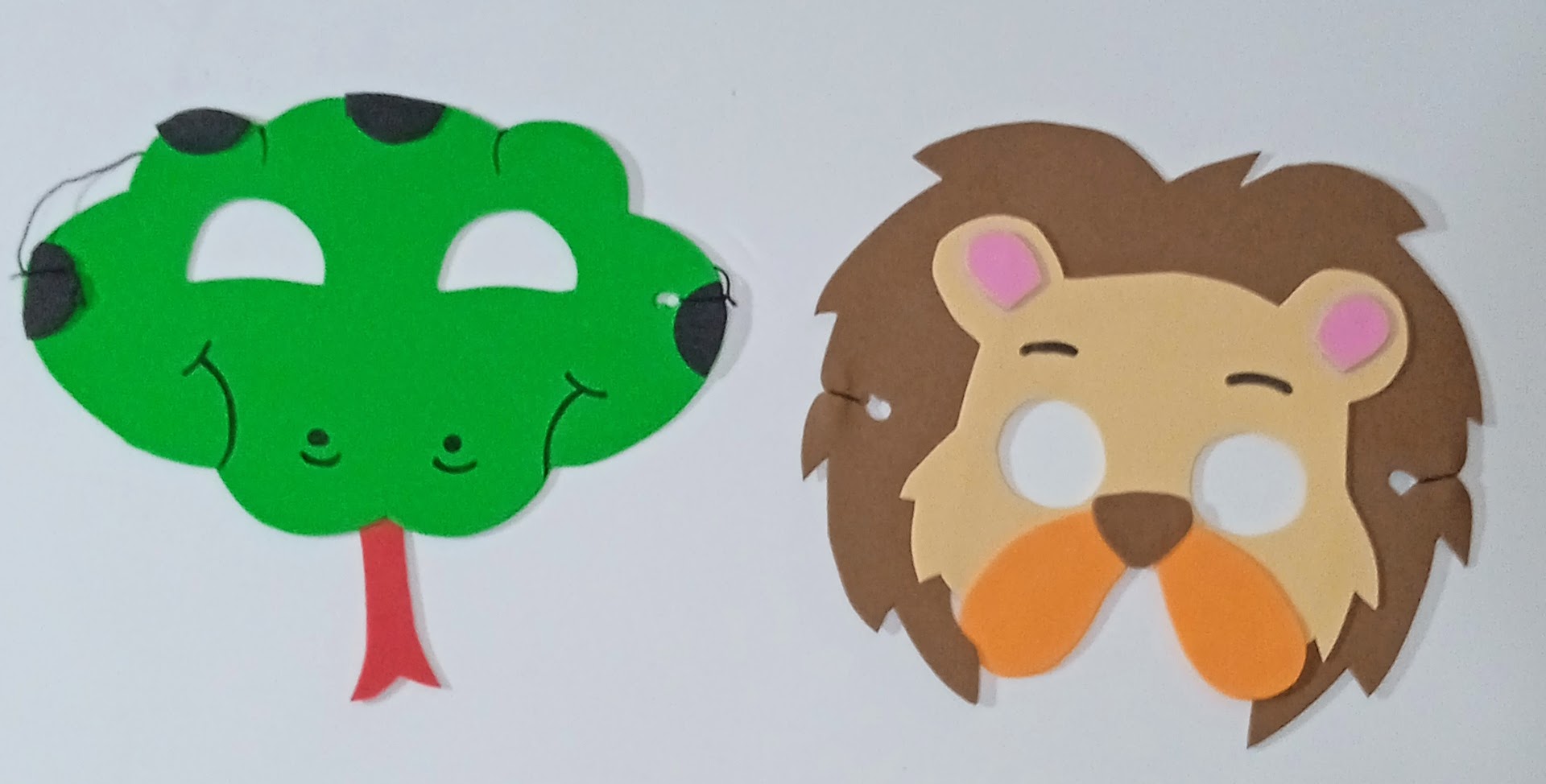 Máscaras Safari Toda Em Eva Para Lembrancinha De Festa Infantil Com 10 Unidades - Imagem 5
