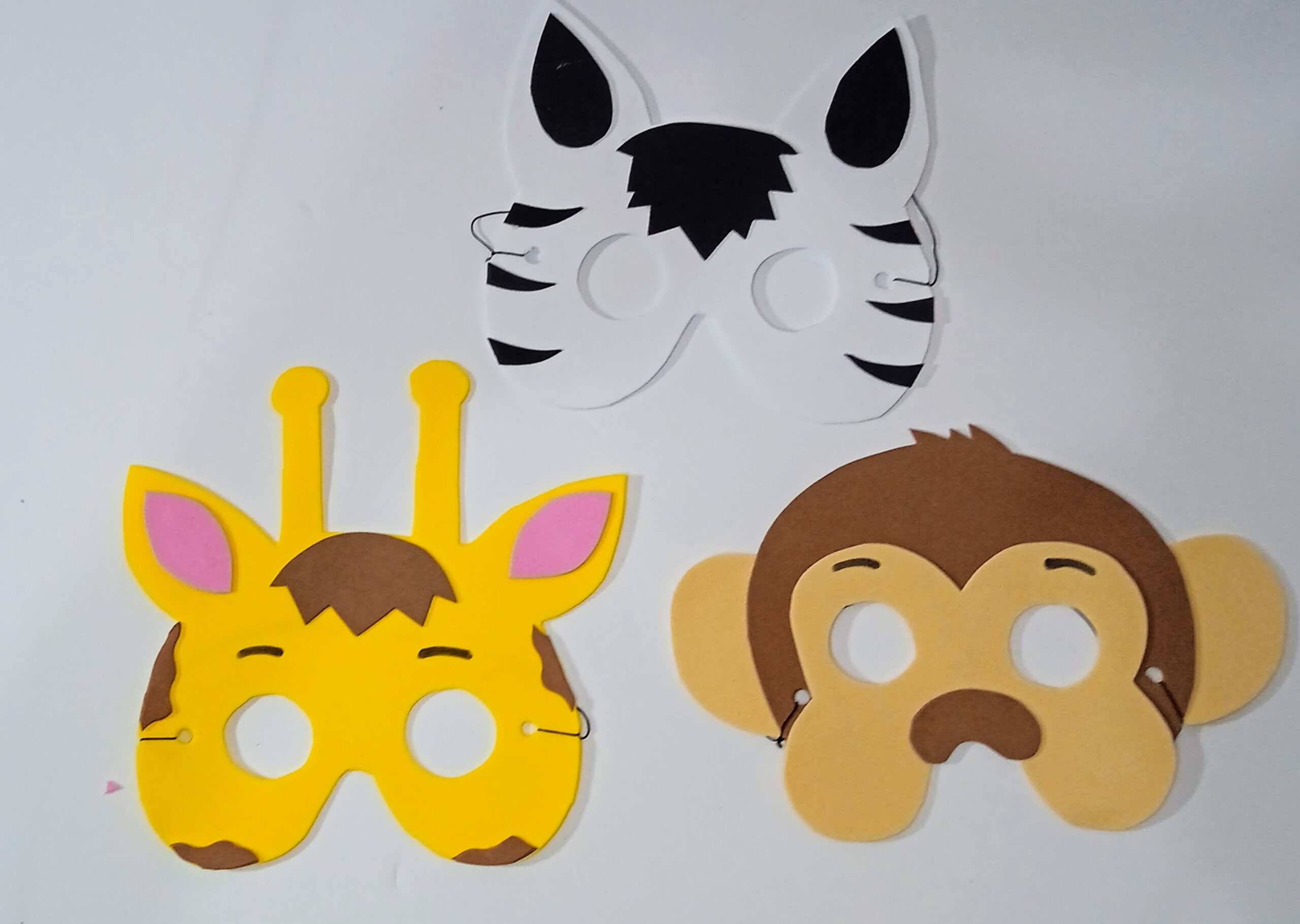 Máscaras Safari Toda Em Eva Para Lembrancinha De Festa Infantil Com 10 Unidades - Imagem 8