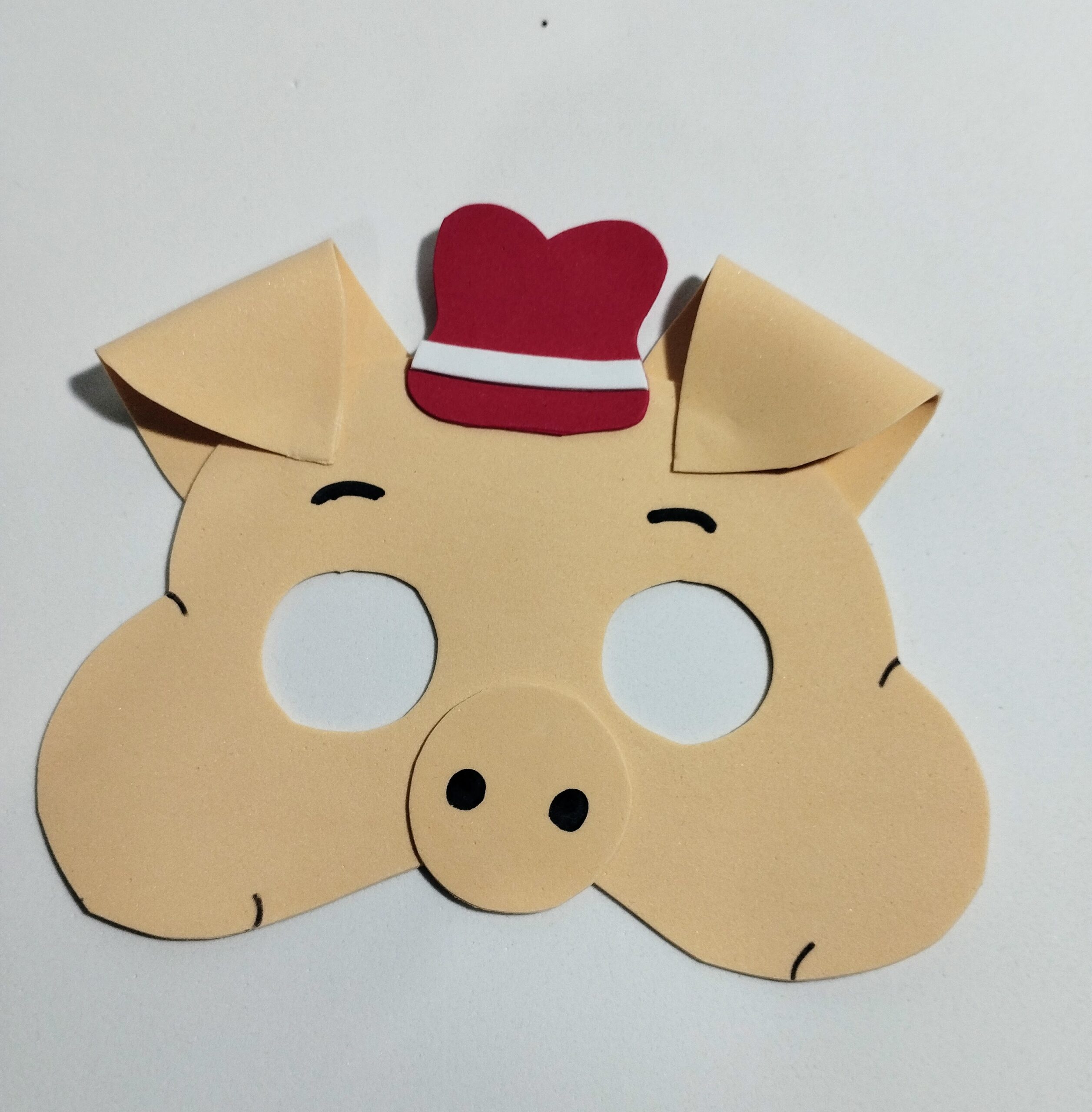 Máscaras 3 Porquinhos E Lobo Mal Em Eva Para Lembrancinha De Festa Infantil Com 10 Unidades - Imagem 5