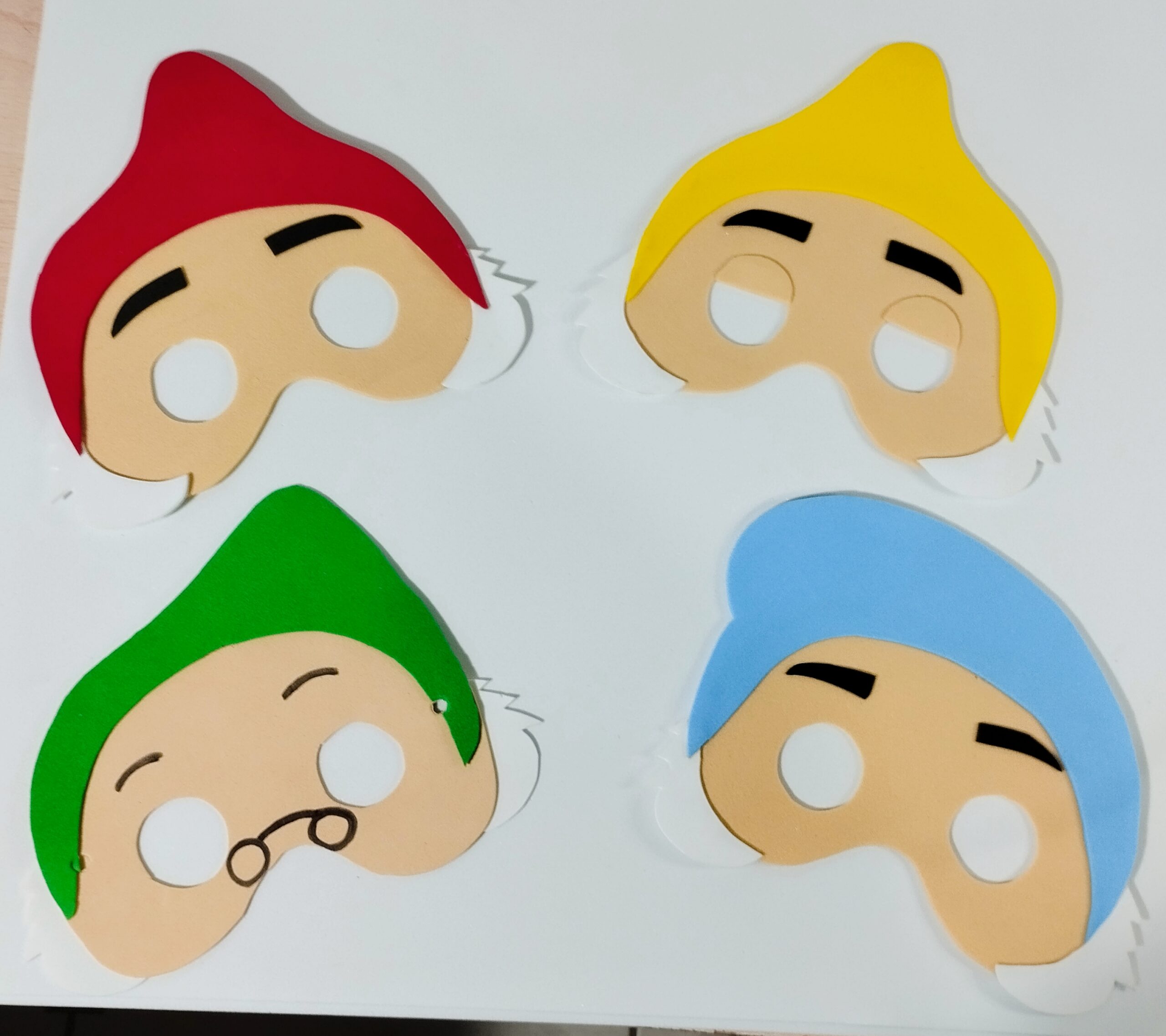 Máscaras Branca De Neve E Os 7 Anões Toda Em Eva Para Lembrancinha Festa Infantil Com 10 Unidades - Imagem 5