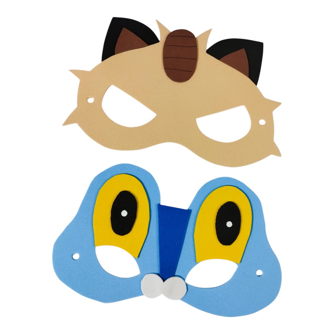 Máscaras Pokémon Em Eva Para Lembrancinha De Festa Infantil Com 10 Unidades - Imagem 2