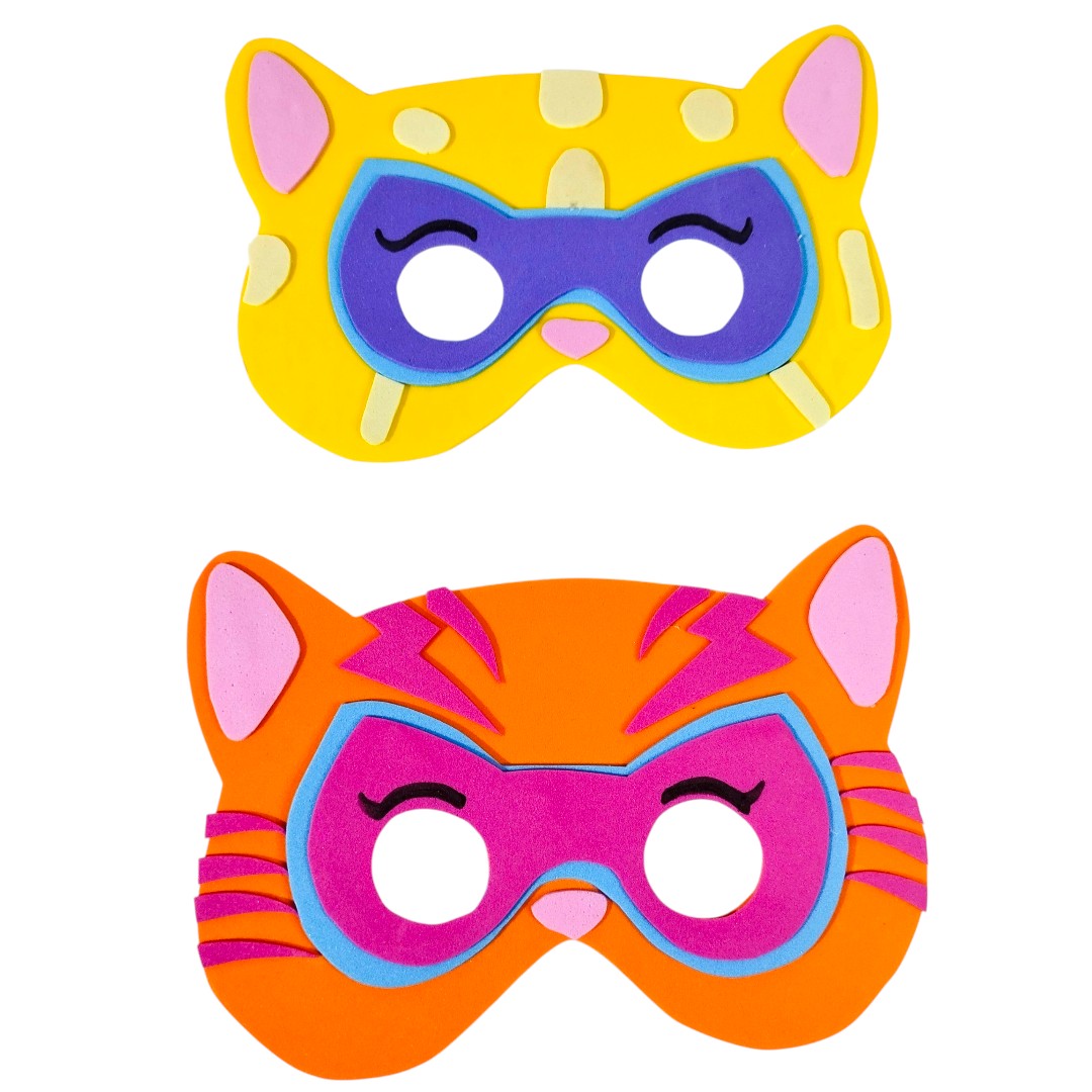 Máscaras Super Kitties Em Eva Para Lembrancinha De Festa Infantil Com 10 Unidades - Imagem 4