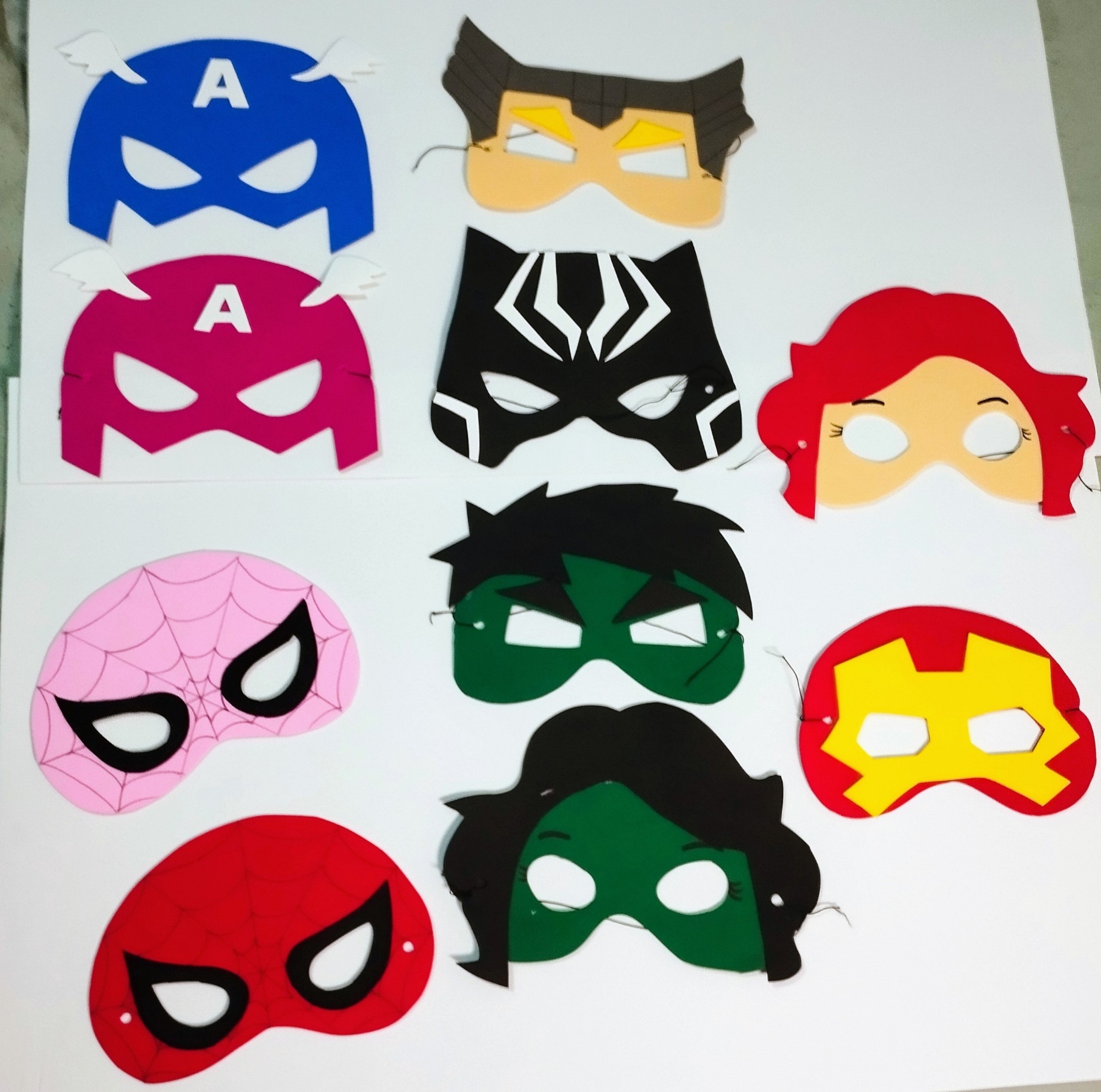 Máscara Os Vingadores Em Eva Para Lembrancinha De Festa Infantil Com 10 Unidades - Imagem 2