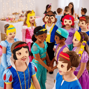 Máscaras Princesas e Príncipes Toda Em Eva Para Lembrancinha De Festa Infantil Com 10 Unidades
