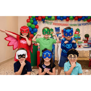 Máscaras Pj Masks Toda Em Eva Para Lembrancinha De Festa Infantil Com 10 Unidades