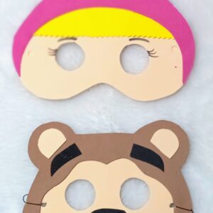 Máscaras Masha E O Urso Em Eva Para Lembrancinha De Festa Infantil